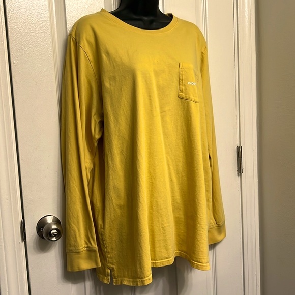 IVORY ELLA 🐘 YELLOW PINK ORGANIC COTTON LONG SLEEVE ELEPHANT T-SHIRT Women’s XXL - Picture 7 of 13